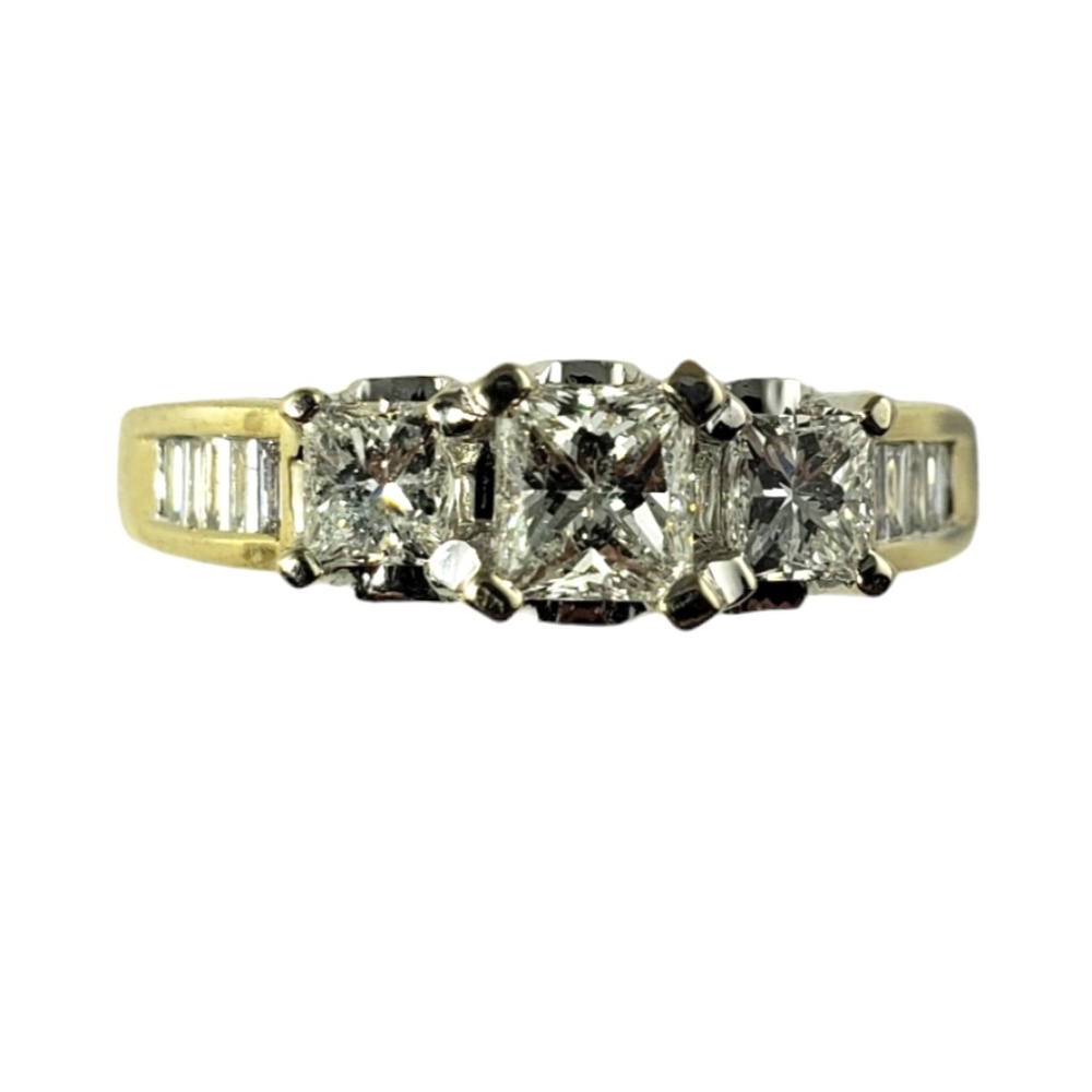 Vintage 14 Karat Yellow Gold Diamond Engagement Ring Size 5.5 JAGi Cert. #13686